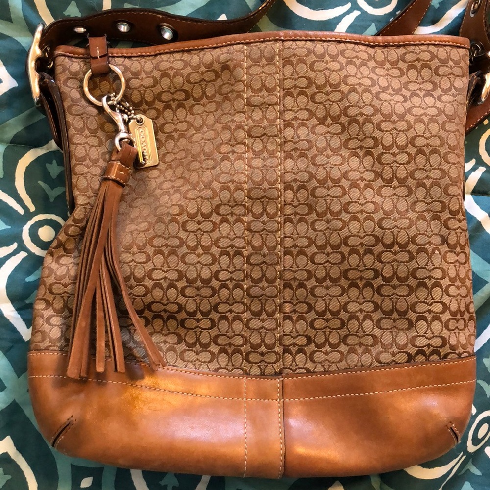 Coach Signature Beige Crossbody